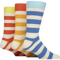 3 Pair Bamboo Leisure Socks Cream Mustard Orange 7 11