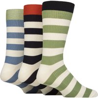 3 Pair Bamboo Leisure Socks Cream Green Blue 7 11