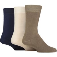 3 Pair Glenmuir Bamboo Full Cushion Leisure Socks Stone Denim 7 11