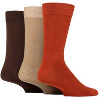 3 Pair Glenmuir Classic Bamboo Plain Socks Burnt Cocoa 7 11