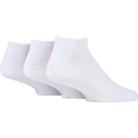 3 Pair White Bamboo Cushioned Sports Socks Mens 7-11 Mens - Glenmuir