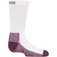 1 Pair White Kids Made in Finland Hiking Socks Kids Unisex 9-11.5 Kids (5-8 Years) - Uphill Sport