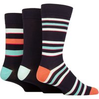 3 Pair Patterned Bamboo Socks Stripes 7 11