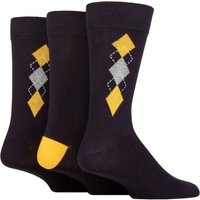3 Pair Patterned Bamboo Socks Argyle 7 11