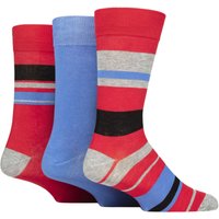 3 Pair Patterned Bamboo Socks Block Stripes 7 11