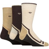 3 Pair Glenmuir Glencoe Cotton Boot Socks Beige 7 11