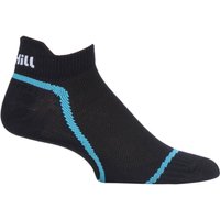 1 Pair Grey 3 Layer Low Cut Spinning Bike Trainer Socks 3 5