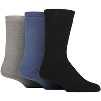 3 Pair Brushed Thermal Boot Socks Navy Grey 7 11