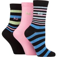 3 Pair Patterned Cotton Recycled Polyester Socks Stripes 4 8