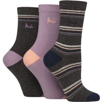 3 Pair Patterned Cotton Socks Thin Stripe 4 8