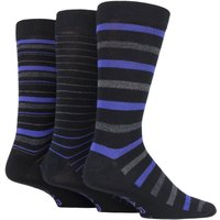 3 Pair Purple Luxury Bamboo Stripe Socks 6 11