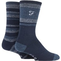 2 Pair Navy Blue Grey Brushed Inner Boot Socks 6 11