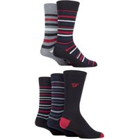 5 Pair Patterned Striped Argyle Cotton Socks Stripe Berry 6 11