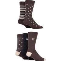 5 Pair Patterned Striped Argyle Cotton Socks Pattern 6 11