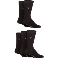 5 Pair Plain Striped Patterned Everyday Bamboo Socks Plain 6 11