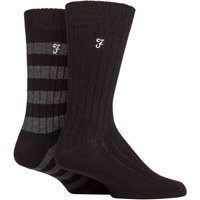 2 Pair Bamboo Boot Socks Charcoal 6 11