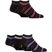 5 Pair Striped Bamboo Trainer Socks Stripe 6 11