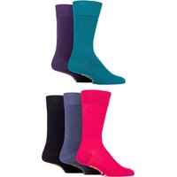 5 Pair Classic Plain Bamboo Socks Deep Colourburst 6 11