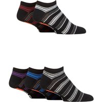 5 Pair Striped Regenerated Cotton Trainer Socks Stripe 6 11