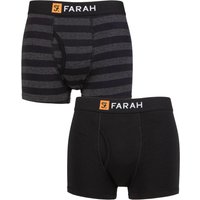 2 Pack Plain Striped Cotton Classic Keyhole Trunks Broad Stripe Charcoal