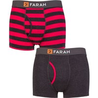 2 Pack Plain Striped Cotton Classic Keyhole Trunks Broad Stripe Charcoal M