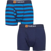 2 Pack Plain Striped Cotton Classic Keyhole Trunks Broad Stripe Navy Blue