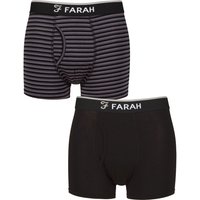 2 Pair Plain Stripe Bamboo Keyhole Trunks Stripe Charcoal