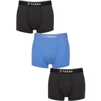 Mens 3 Pack Farah Sports Fitted Trunks Multi XL