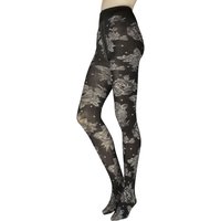 1 Pair Felis Opaque Floral Print Tights White Maxi