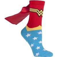 1 Pair Assorted DC Comics Wonder Woman Cape Socks Ladies 4-8 Ladies