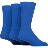 3 Pair Laird Cotton Ribbed Trouser Socks Blues 7 11