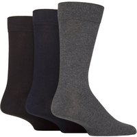 3 Pair Endrick Cotton Plain Trouser Socks Navy Grey 7 11