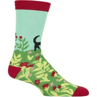 1 Pair Shared Earth Bamboo Cat in Meadow Socks Multi 7-12