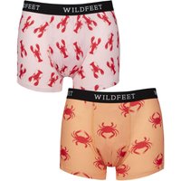 2 Pair SOCKSHOP Patterned Trunks Lobster S