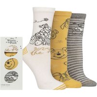 3 Pair SOCKSHOP Winnie Pooh Gift Boxed Cotton Socks 4 7
