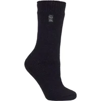 Women's 1 Pair SOCKSHOP Heat Holders Outdoor 2.3 TOG Plain Dog Walking Socks Black 4-8