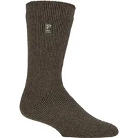 Mens 1 Pair SOCKSHOP Heat Holders Outdoor 2.3 TOG Plain Angling Socks Forest Green 6-11