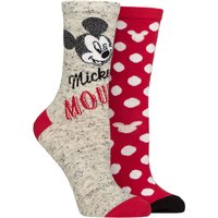 2 Pair SOCKSHOP Disney Mickey Cotton Socks 4 7