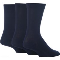 3 Pair Comfort Cuff Plain Gentle Bamboo Socks Smooth Toe Seams 7 11