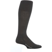 1 Pair Light Grey Melange Milano 97% Cotton Knee High Socks 8.5 9.5