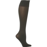 1 Pair Dark Grey Cinzia Microfibre Knee Highs One