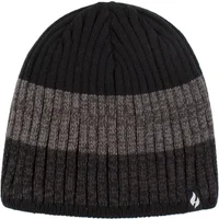 Mens 1 Pack SOCKSHOP Heat Holders Linden Stripe Hat Black One Size