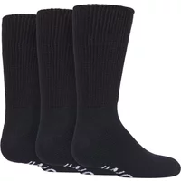 3 Pair Black Footnurse Cushioned Foot Diabetic Socks Kids Unisex 12.5-3.5 Kids (7-12 Years) - Iomi