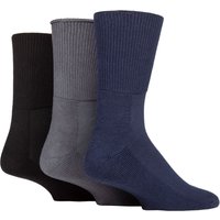 SOCKSHOP FootNurse Bamboo Cushioned Foot Diabetic Socks Navy Grey 6 8.5