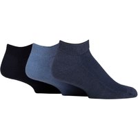 3 Pair IOMI FootNurse Cushioned Foot Bamboo Diabetic Trainer Socks Denim 12 14