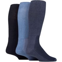3 Pair IOMI FootNurse Cushion Foot Bamboo Diabetic Knee High Socks Denim 4 8