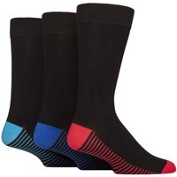 3 Pair SOCKSHOP Patterned Spots Stripes Bamboo Socks Footbed Stripey Red 7 11