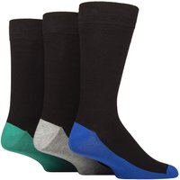 3 Pair SOCKSHOP Patterned Spots Stripes Bamboo Socks Footbed Grey Green 7 11