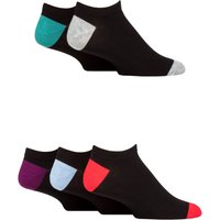 5 Pair SOCKSHOP Wildfeet Bamboo Trainer Socks Green Heel & Toe 7 11