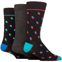3 Pair SOCKSHOP Patterned Spots Stripes Bamboo Socks Square Spots 7 11
